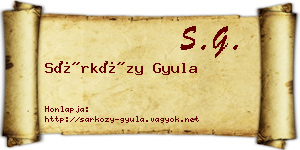 Sárközy Gyula névjegykártya